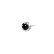 Mabina Orecchino con zircone nero e finitura a rombi 563620